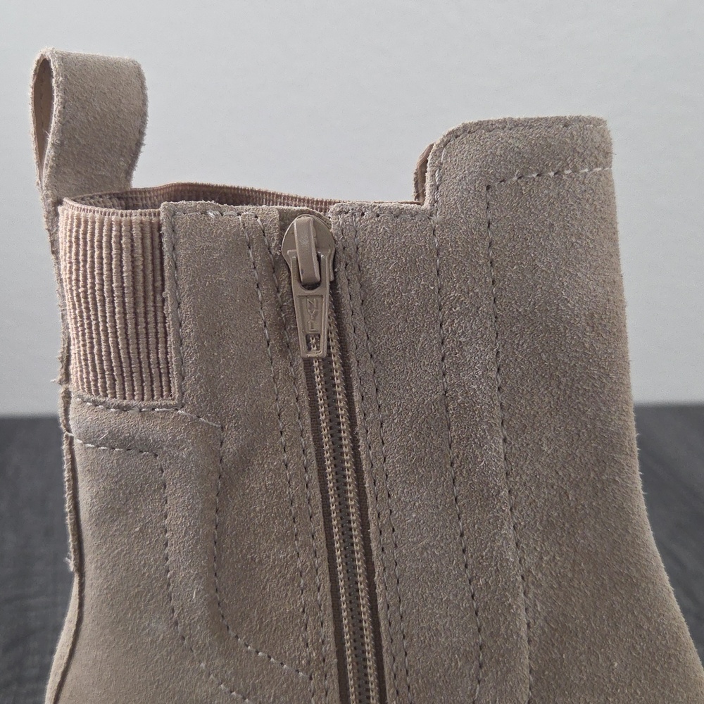 Chelsea & Violet Lug Sole Ankle Boots - Taupe Lottie 9M Leather Suede. Lug Sole - Picture 3 of 16